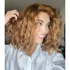 14" Divine Lace Top Wig Strawberry Blonde Wavy