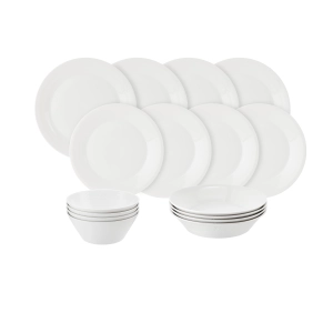 1815 Pure Dinnerware Set White, 16 Piece Set