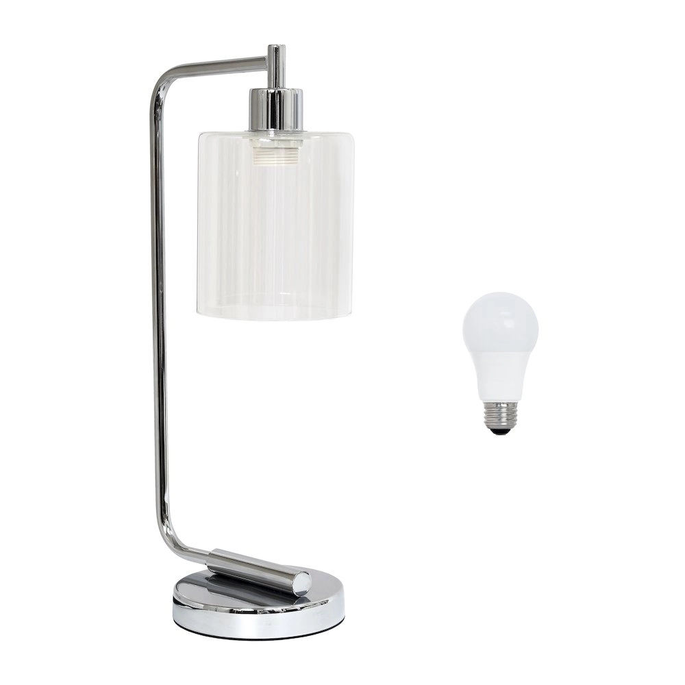 18.8" Industrial Bronson Antique Style Iron Lantern Desk Table Lamp