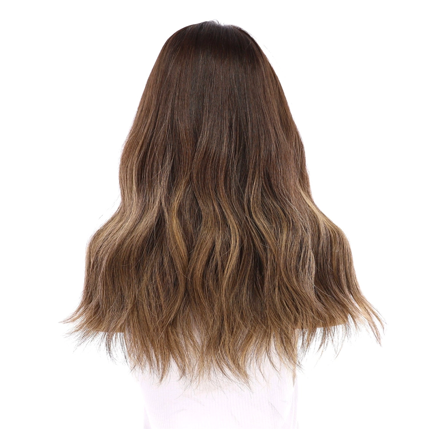20" Divine Lace Top Wig Dark Brown Balayage