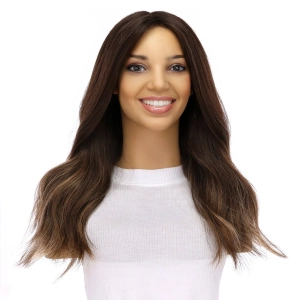 20" Divine Lace Top Wig Dark Brown Balayage