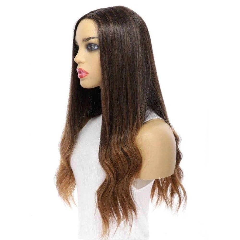 24" Divine Lace Top Wig Dark Brown Ombre