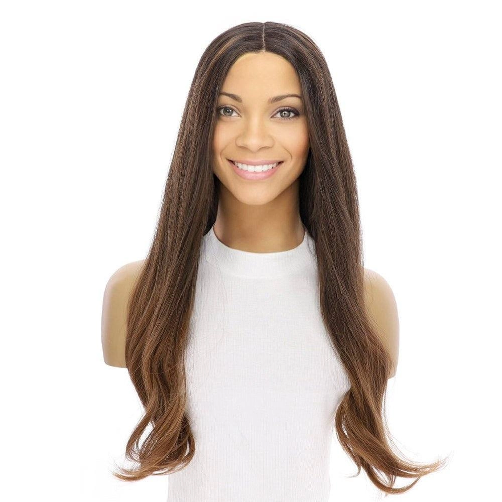 24" Divine Lace Top Wig Dark Brown Ombre