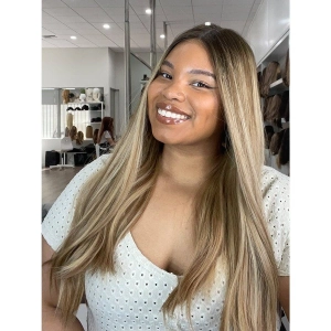 24" Divine Lace Top Wig Medium Blonde w/ Highlights & Full Rooting