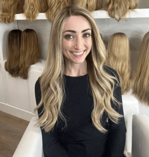 24" Divine Lace Top Wig Platinum Blonde w/ Reverse Balayage