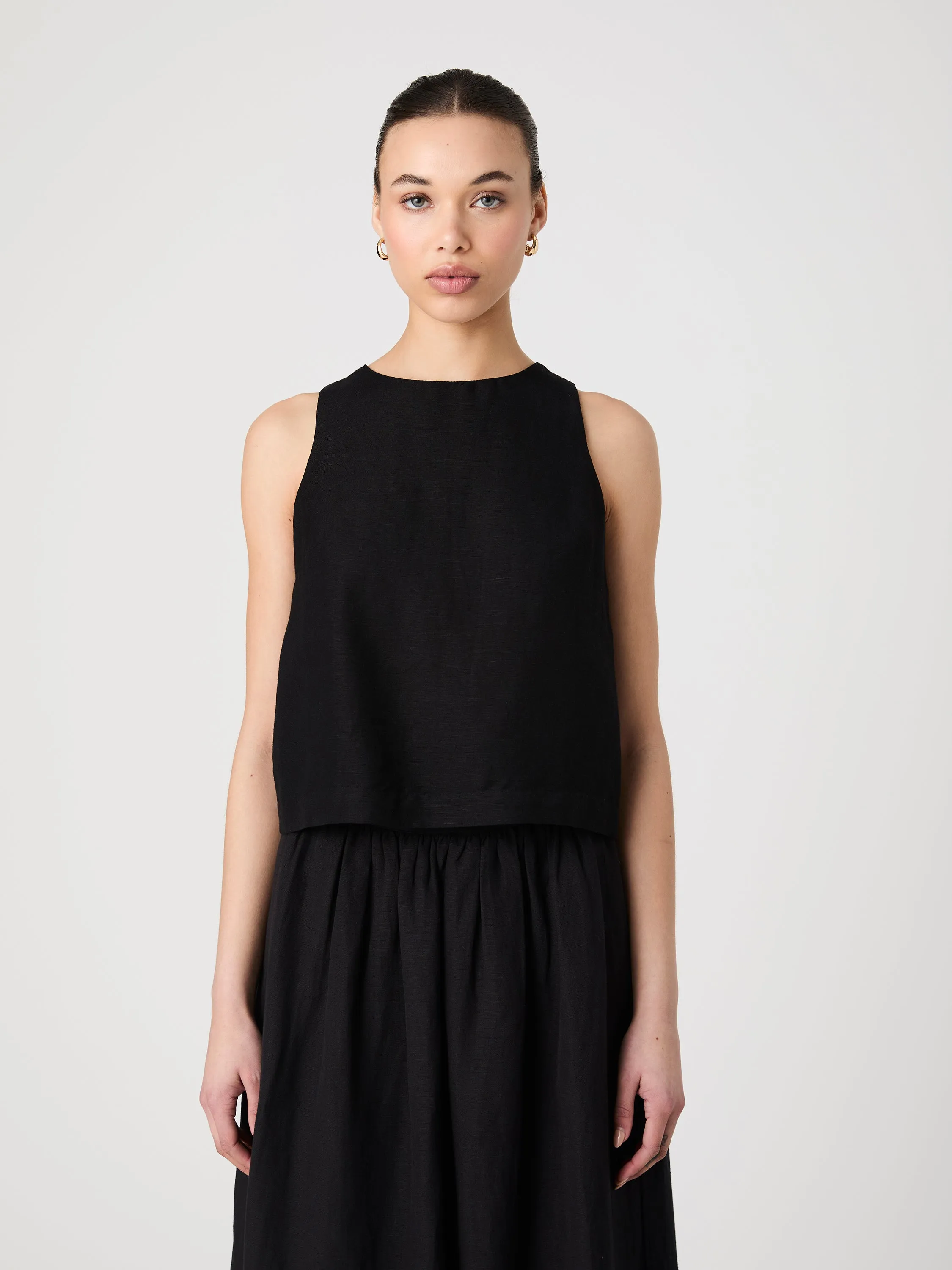 Birdie Linen Shell Top