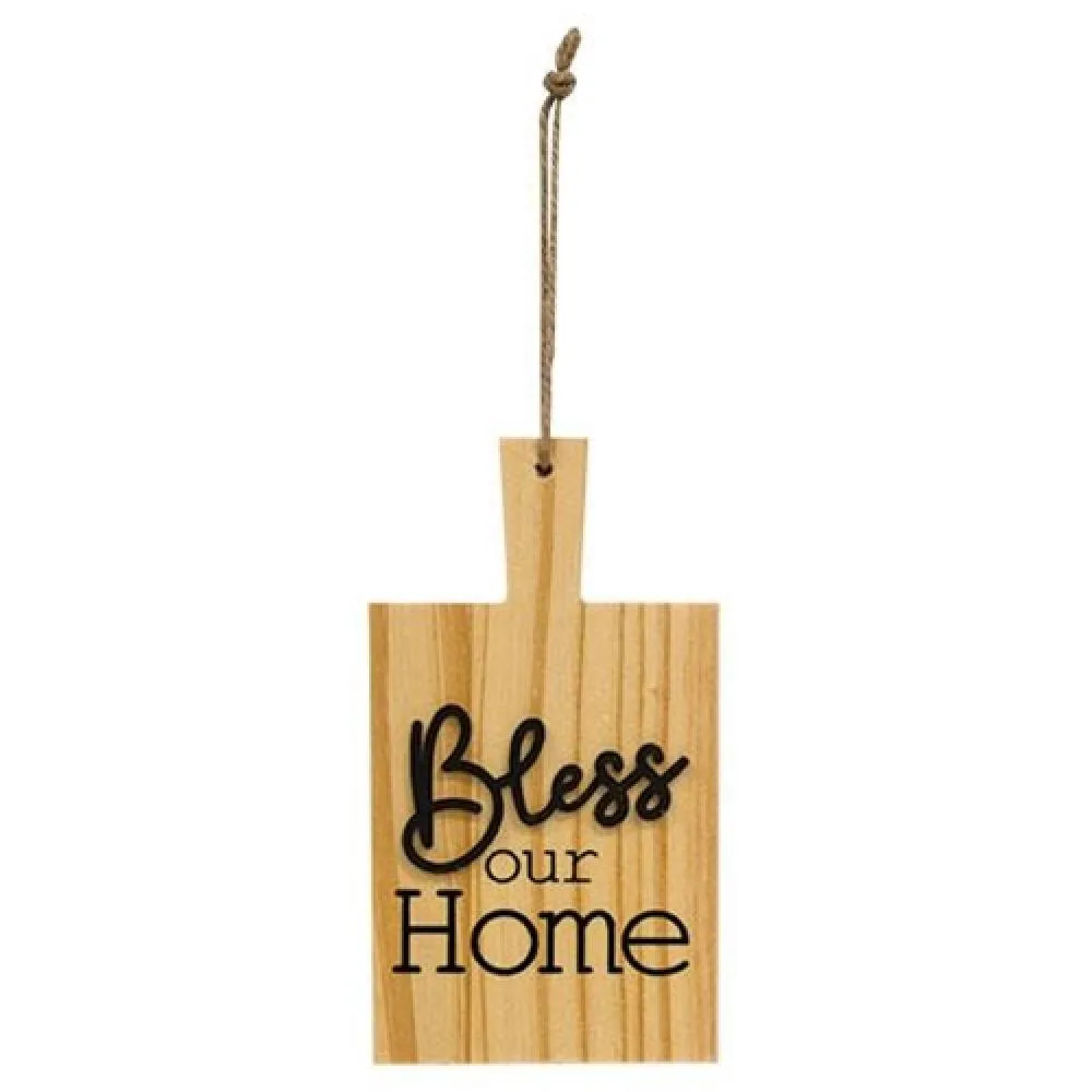 *Bless Our Home Natural Cutting Board Ornament