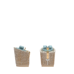 Block Heel Kit 3 Gold Rhinestone