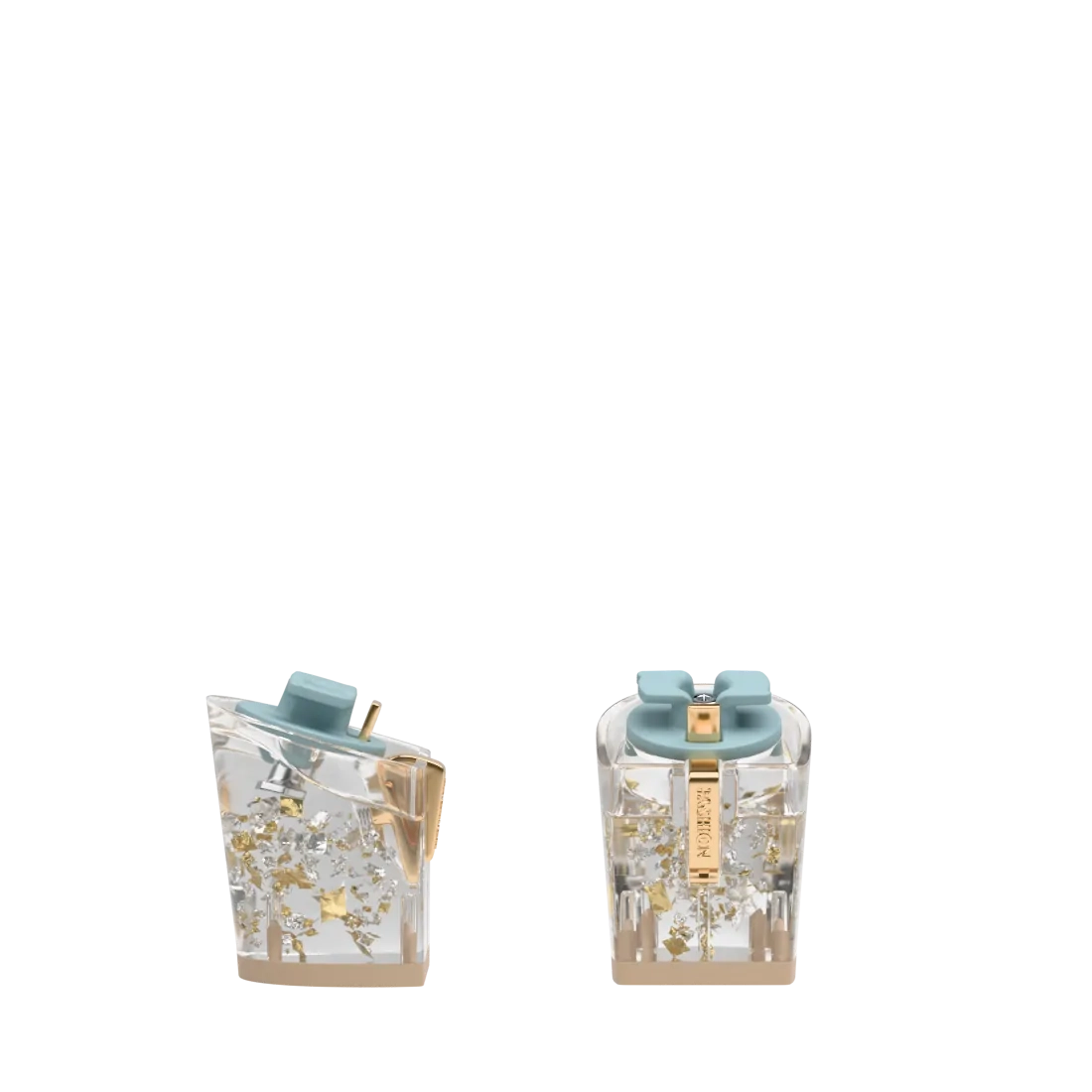 Block Heel Kit 3 Transparent Silver & Gold Tinsel