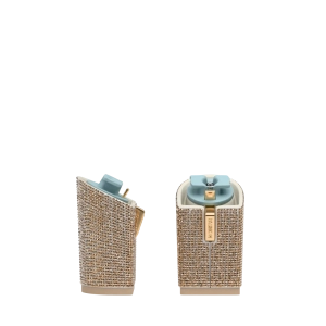 Block Heel Kit 4 Gold Rhinestone
