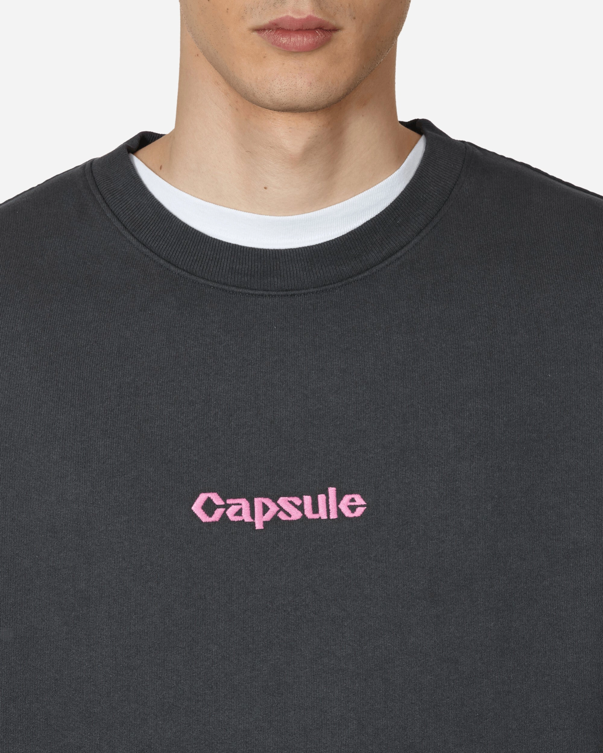 Classic Logo Crewneck Sweatshirt Washed Black
