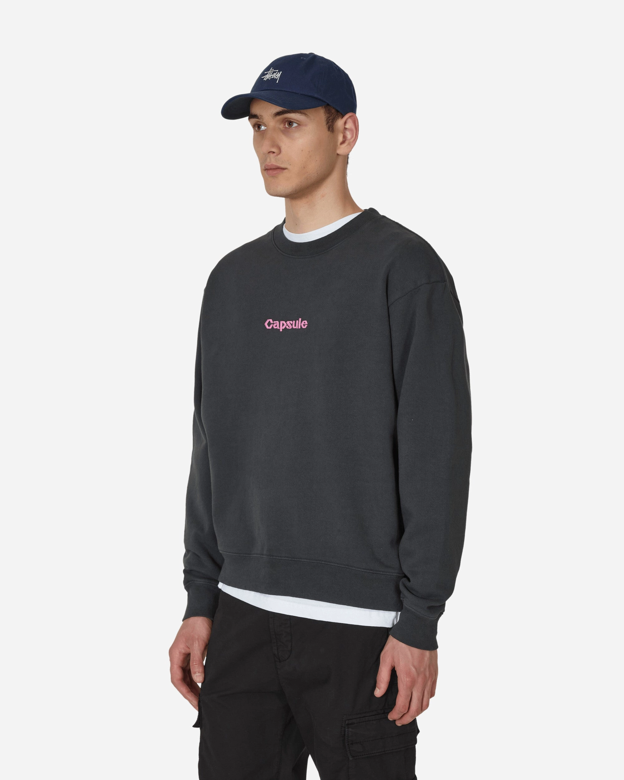 Classic Logo Crewneck Sweatshirt Washed Black