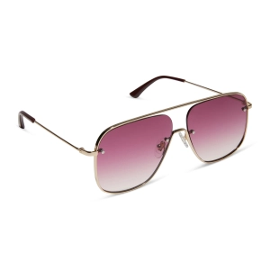 CYNTHIA - GOLD W BORDEAUX TEMPLE TIPS   WINE GRADIENT   POLARIZED SUNGLASSES