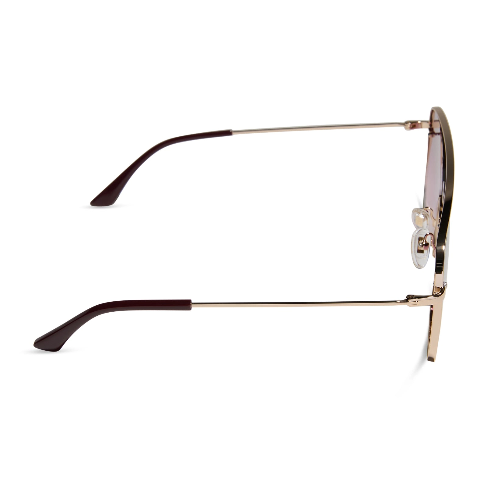 CYNTHIA - GOLD W BORDEAUX TEMPLE TIPS   WINE GRADIENT   POLARIZED SUNGLASSES