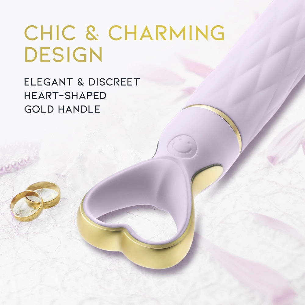 Delice™ By Blush® | Heartthrob Silicone Bullet Vibrator With Heart-Shaped Handle – Lavender Love