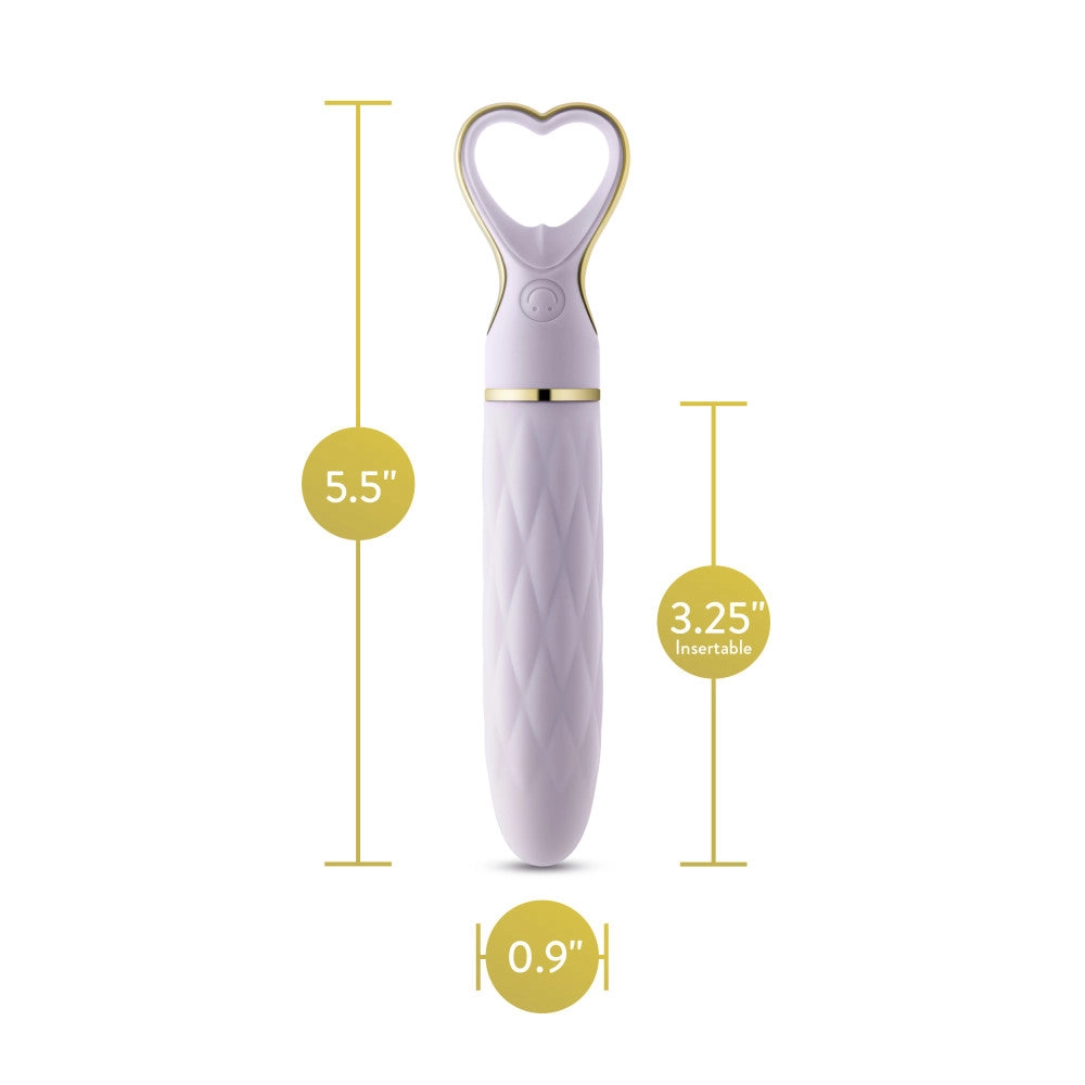 Delice™ By Blush® | Heartthrob Silicone Bullet Vibrator With Heart-Shaped Handle – Lavender Love