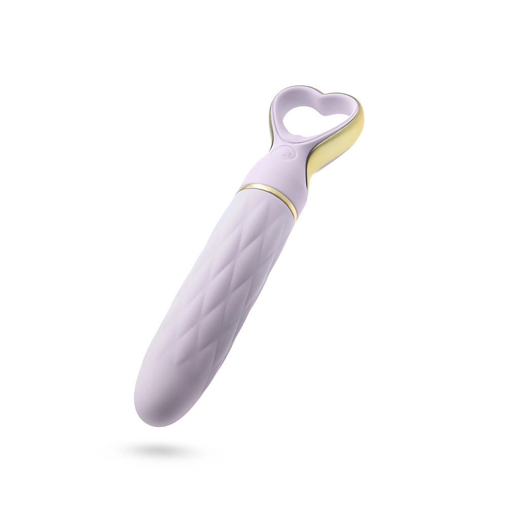Delice™ By Blush® | Heartthrob Silicone Bullet Vibrator With Heart-Shaped Handle – Lavender Love