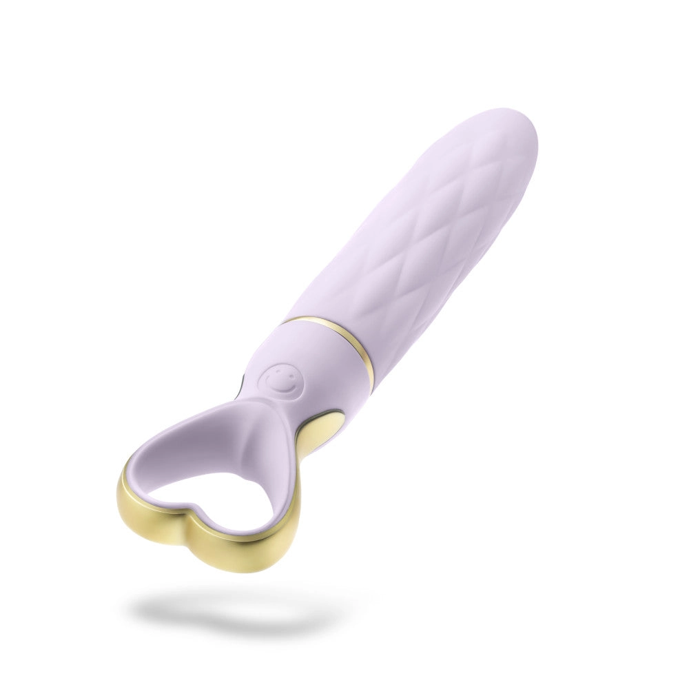 Delice™ By Blush® | Heartthrob Silicone Bullet Vibrator With Heart-Shaped Handle – Lavender Love