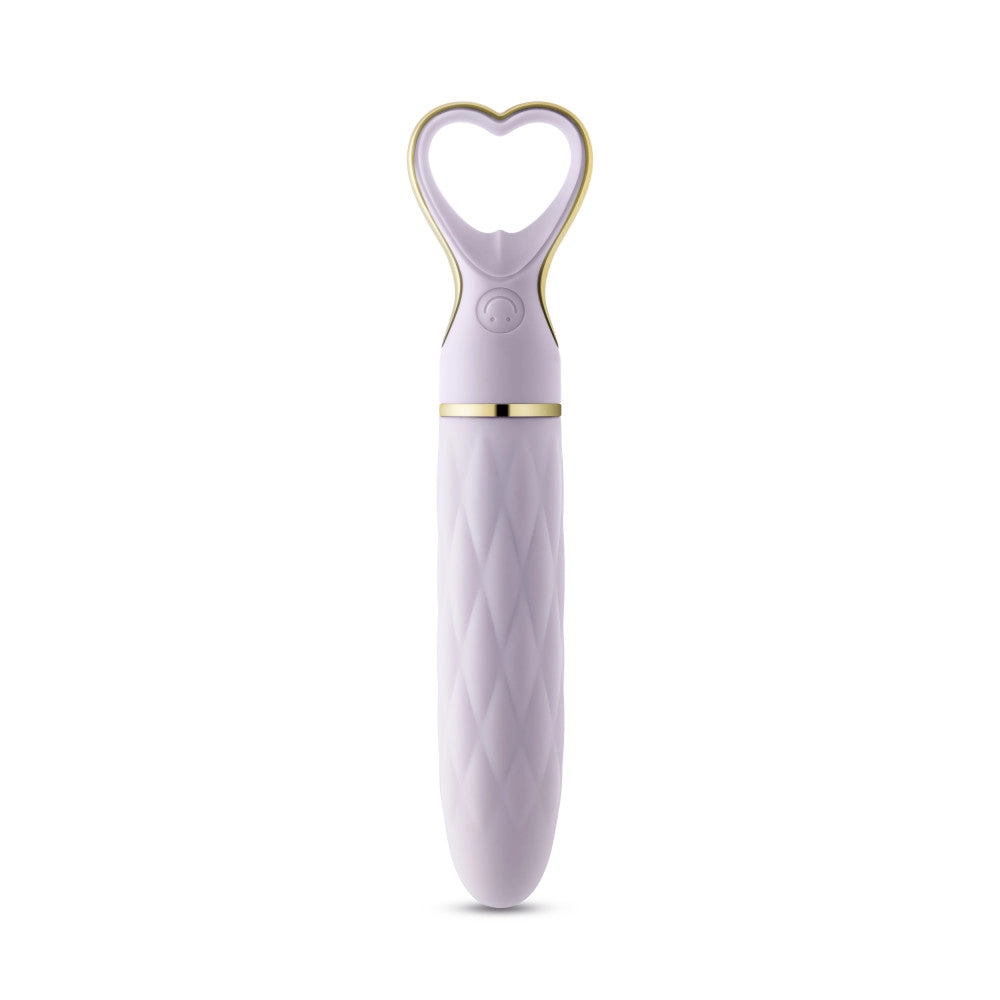 Delice™ By Blush® | Heartthrob Silicone Bullet Vibrator With Heart-Shaped Handle – Lavender Love