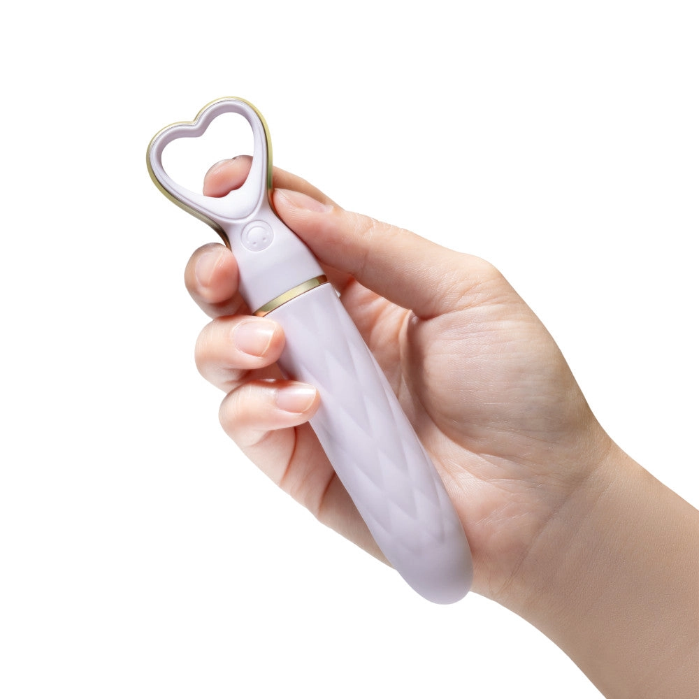 Delice™ By Blush® | Heartthrob Silicone Bullet Vibrator With Heart-Shaped Handle – Lavender Love
