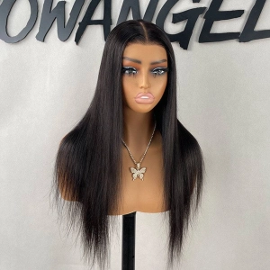 FLASH SALE |  22 Inches Straight Natural Black 9X6 Wear&Go  Skinlike HD Lace Wig （Sample）