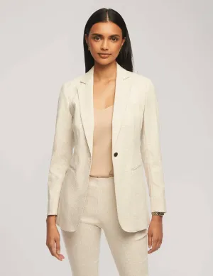 Grid Tech Stretch One Button Jacket- Sale