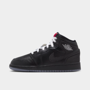 Jordan 1 Mid GS Black / Black - White