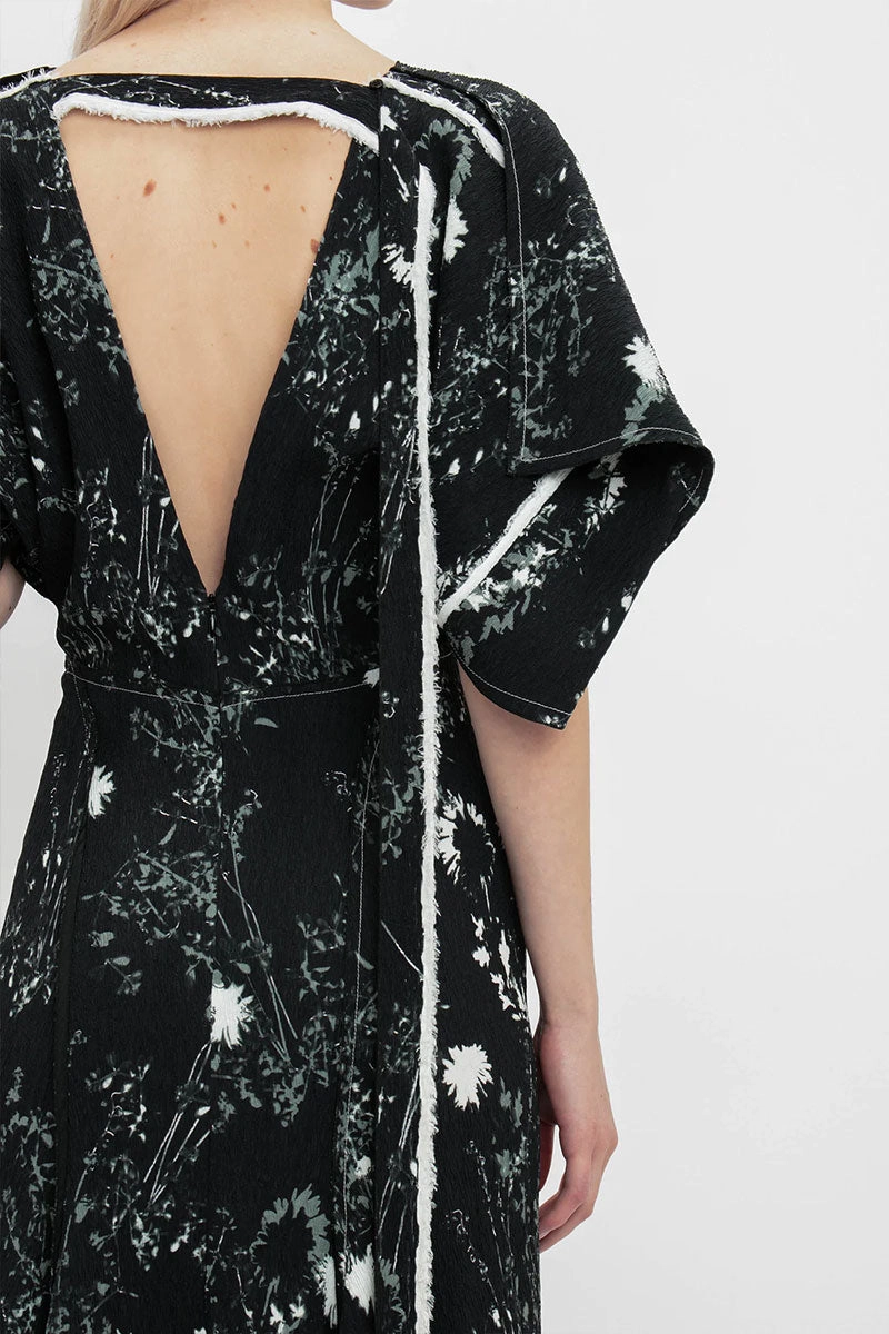 Kimono Sleeve Printed Dress