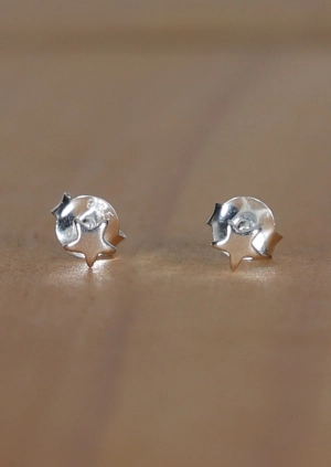 Mini Silver Star Studs