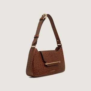Multrees Omni Zipped - Croc-Embossed Leather Walnut