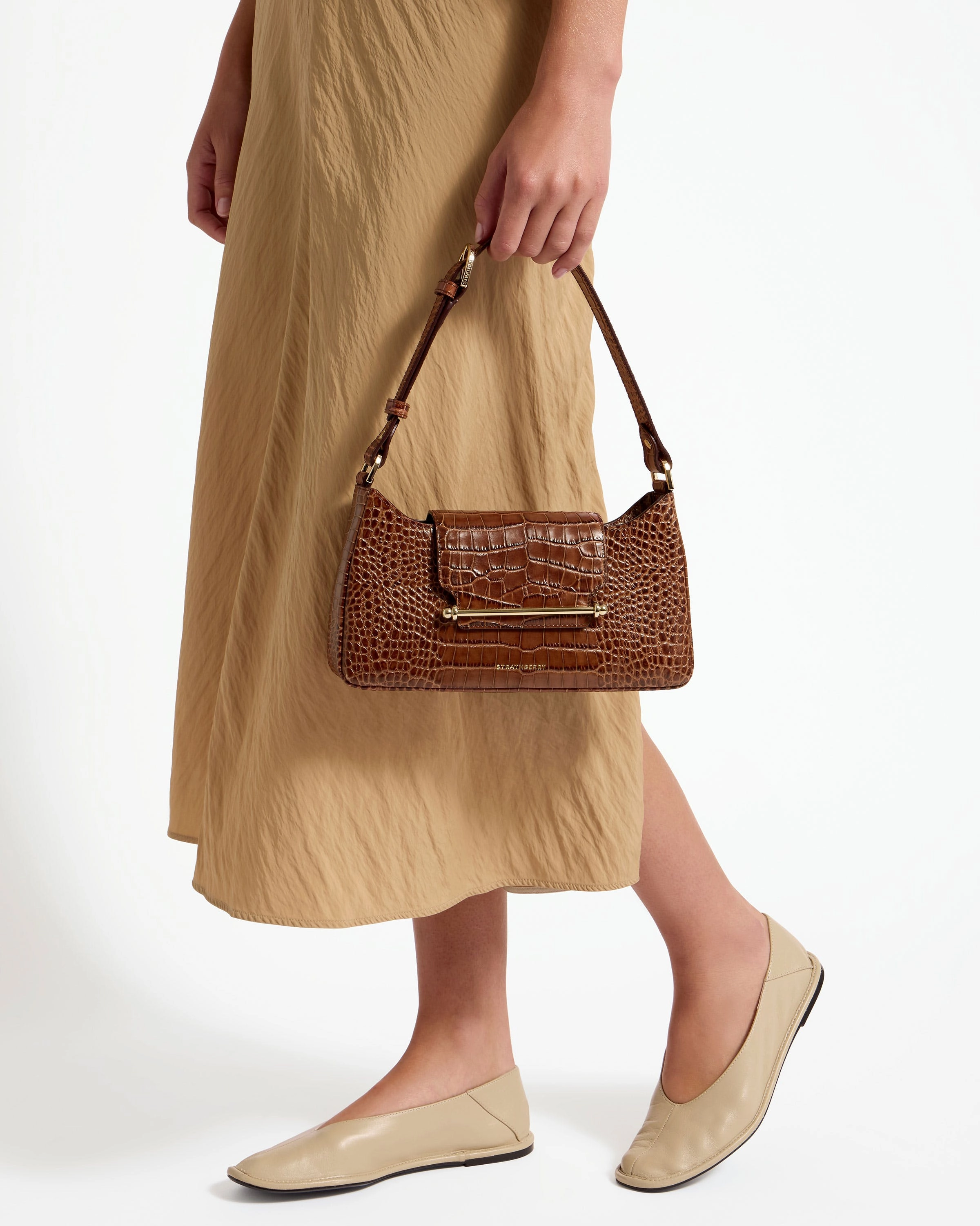 Multrees Omni Zipped - Croc-Embossed Leather Walnut