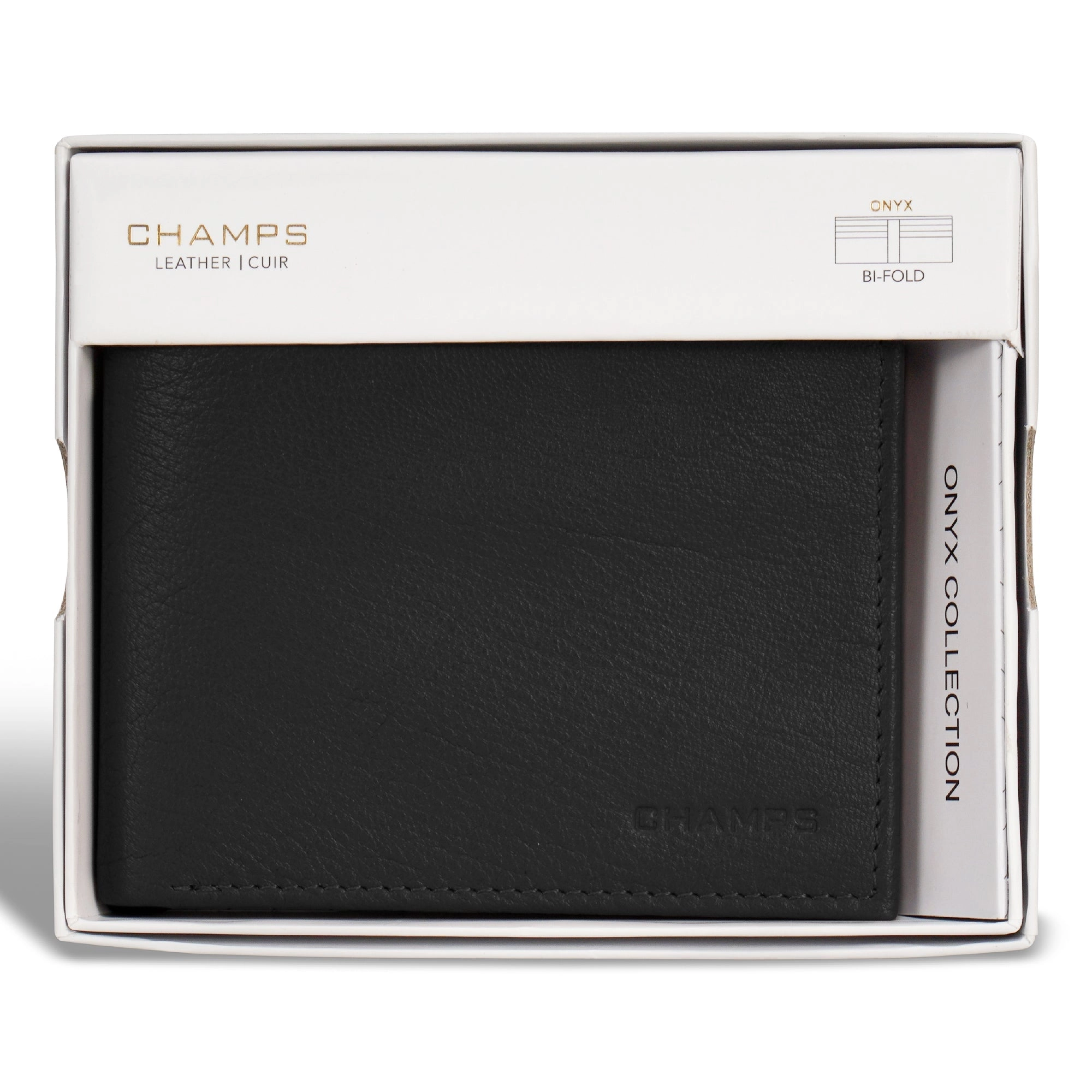 Onyx / Leather Bi-Fold Wallet *Drop Ship*