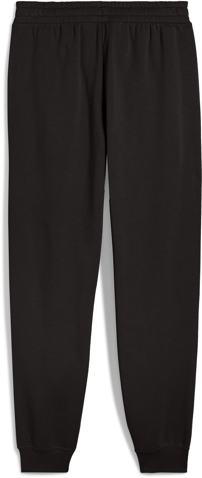 PUMA MEN'S ESSENTALS LOGO FLEECE BLACK TRACKPANTS