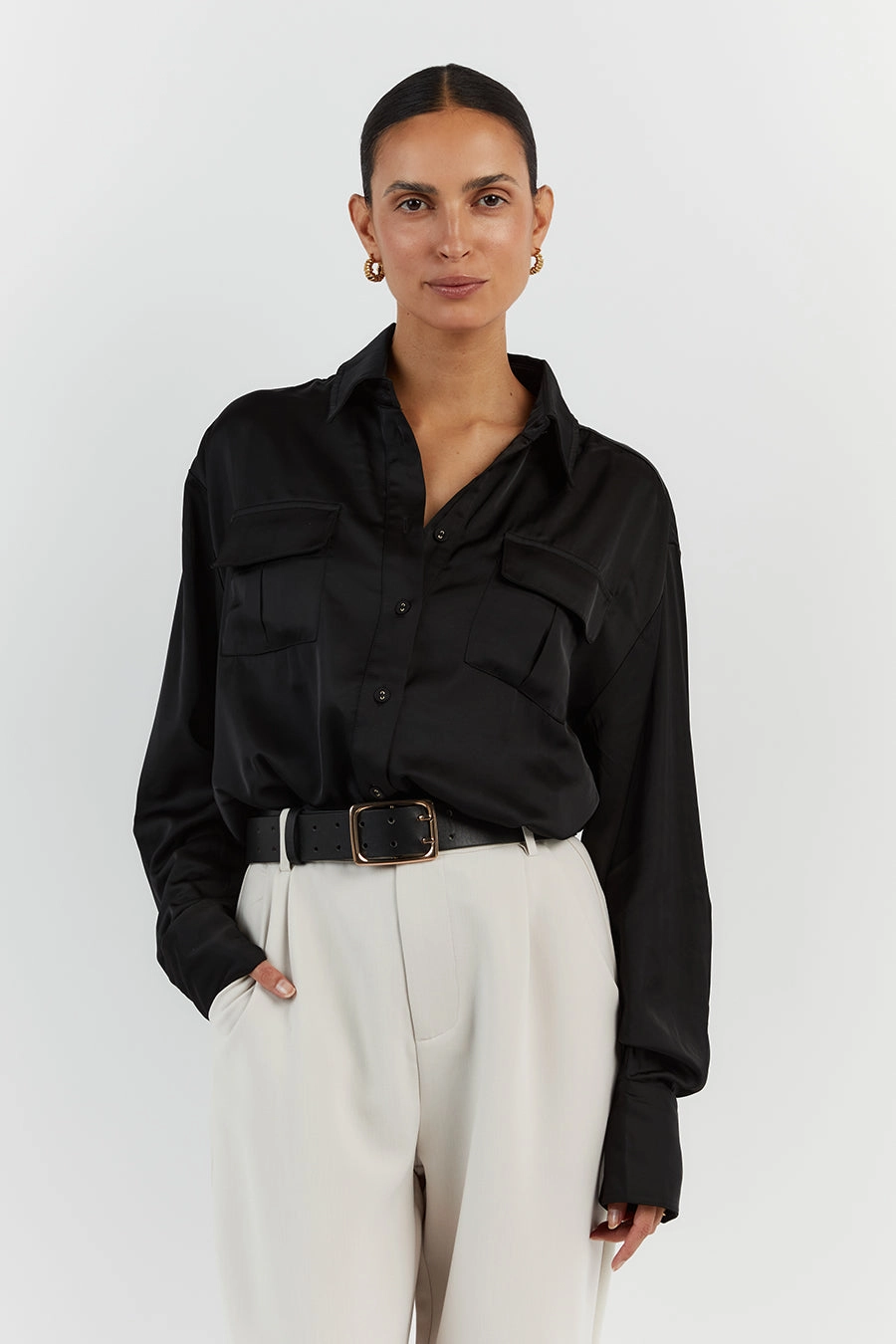 RUE BLACK LONG SLEEVE SHIRT