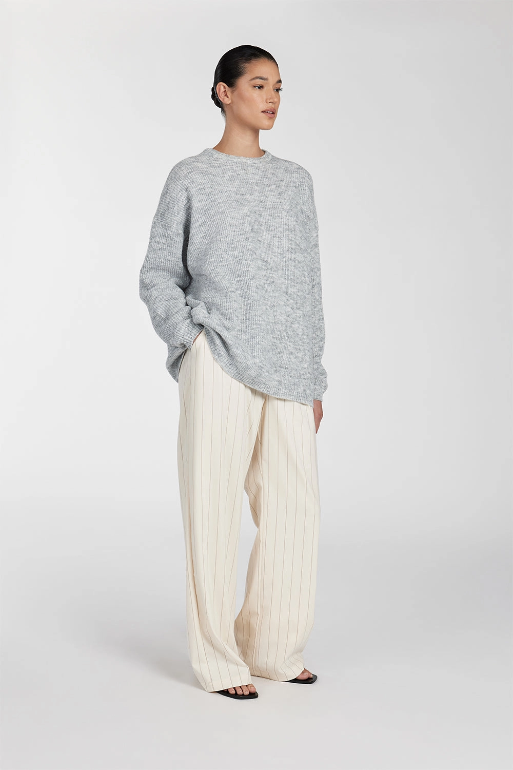 SANDER CREAM STRIPE PANT