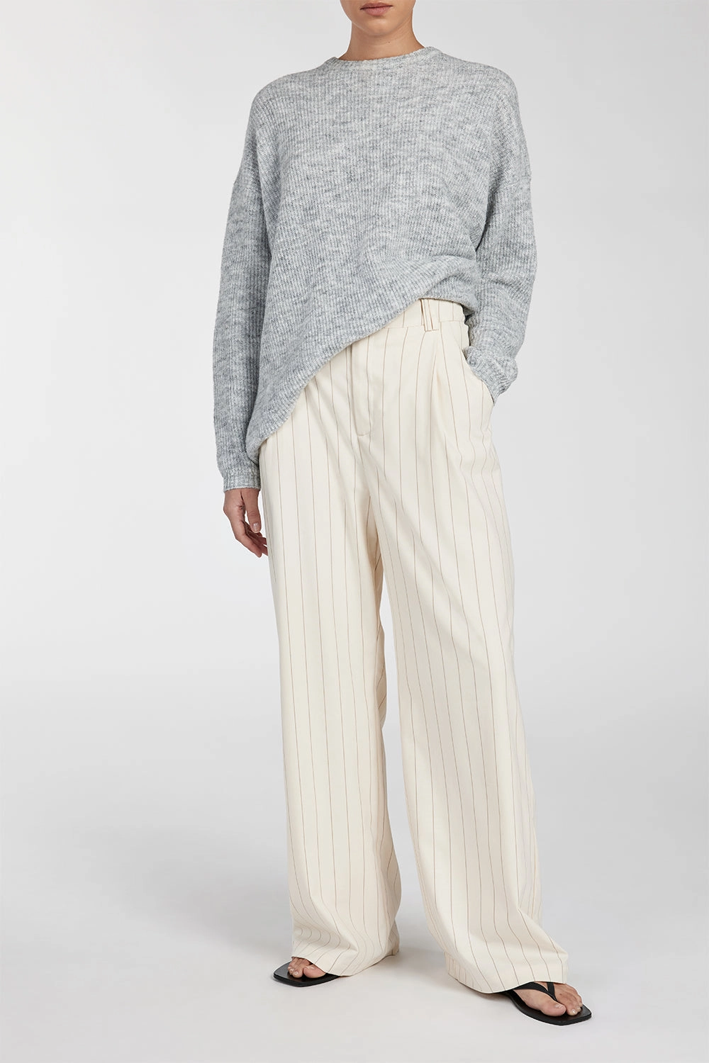 SANDER CREAM STRIPE PANT