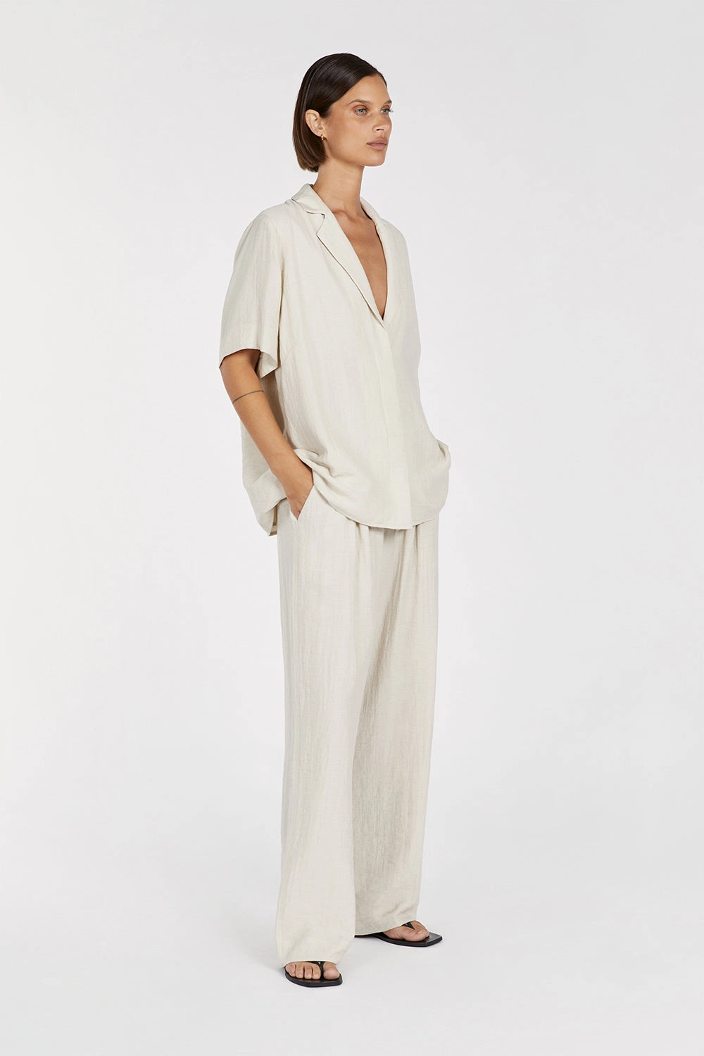 SHANIYA NATURAL LINEN BLEND PANT