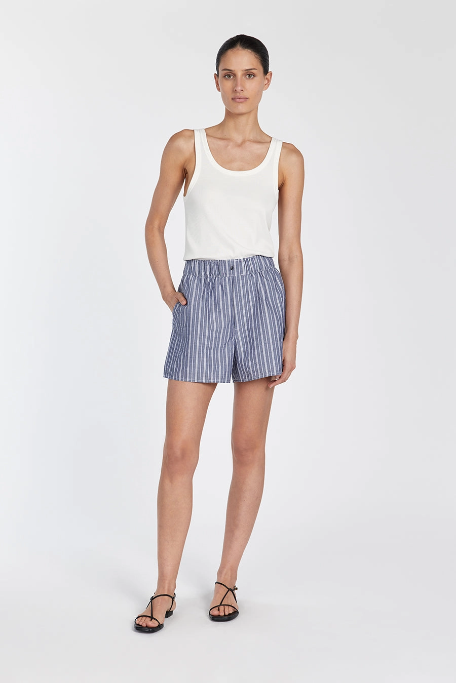 SHARNI BLUE STRIPE SHORT