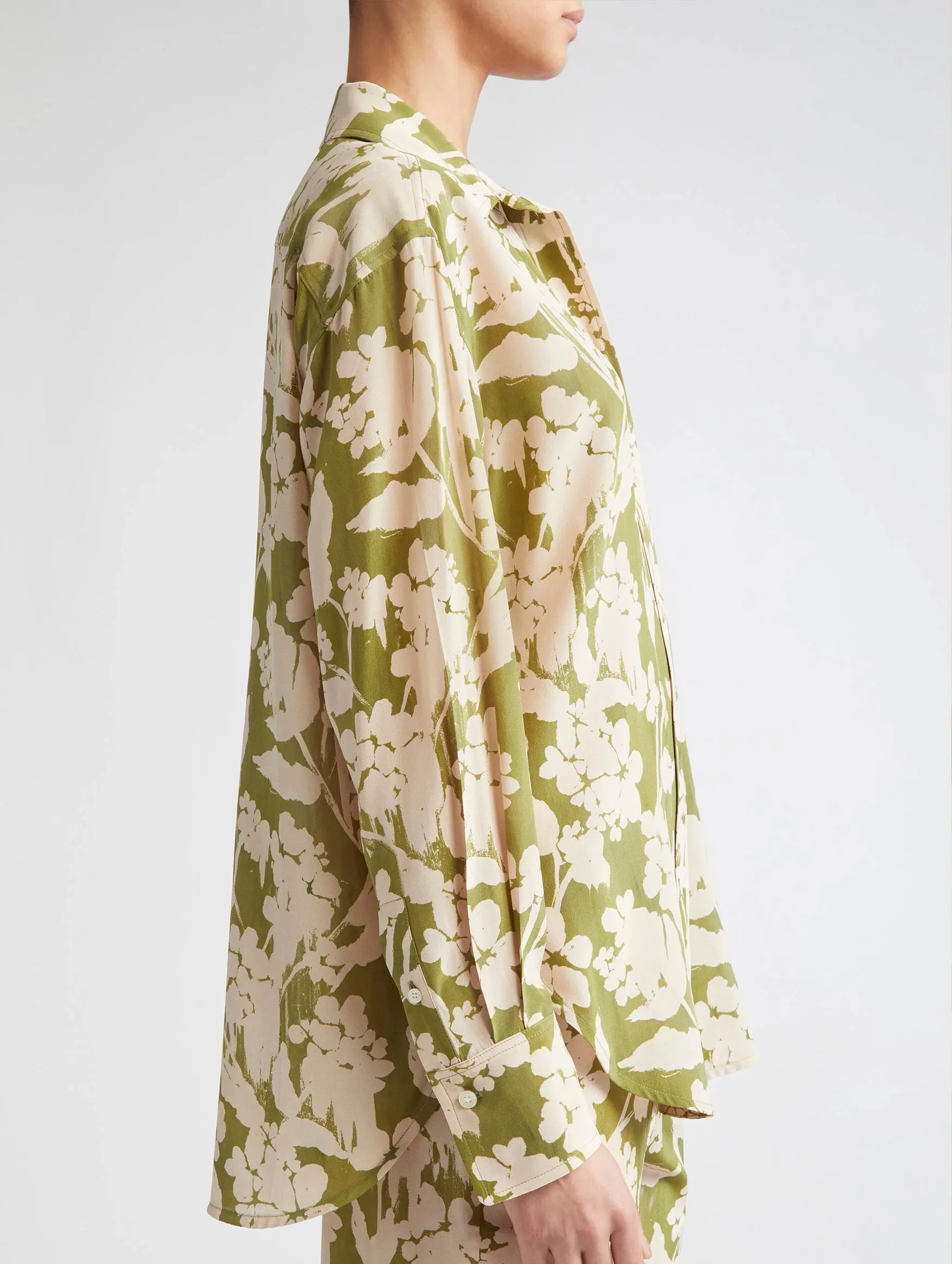 Silk Shirt in Parakeet Blush