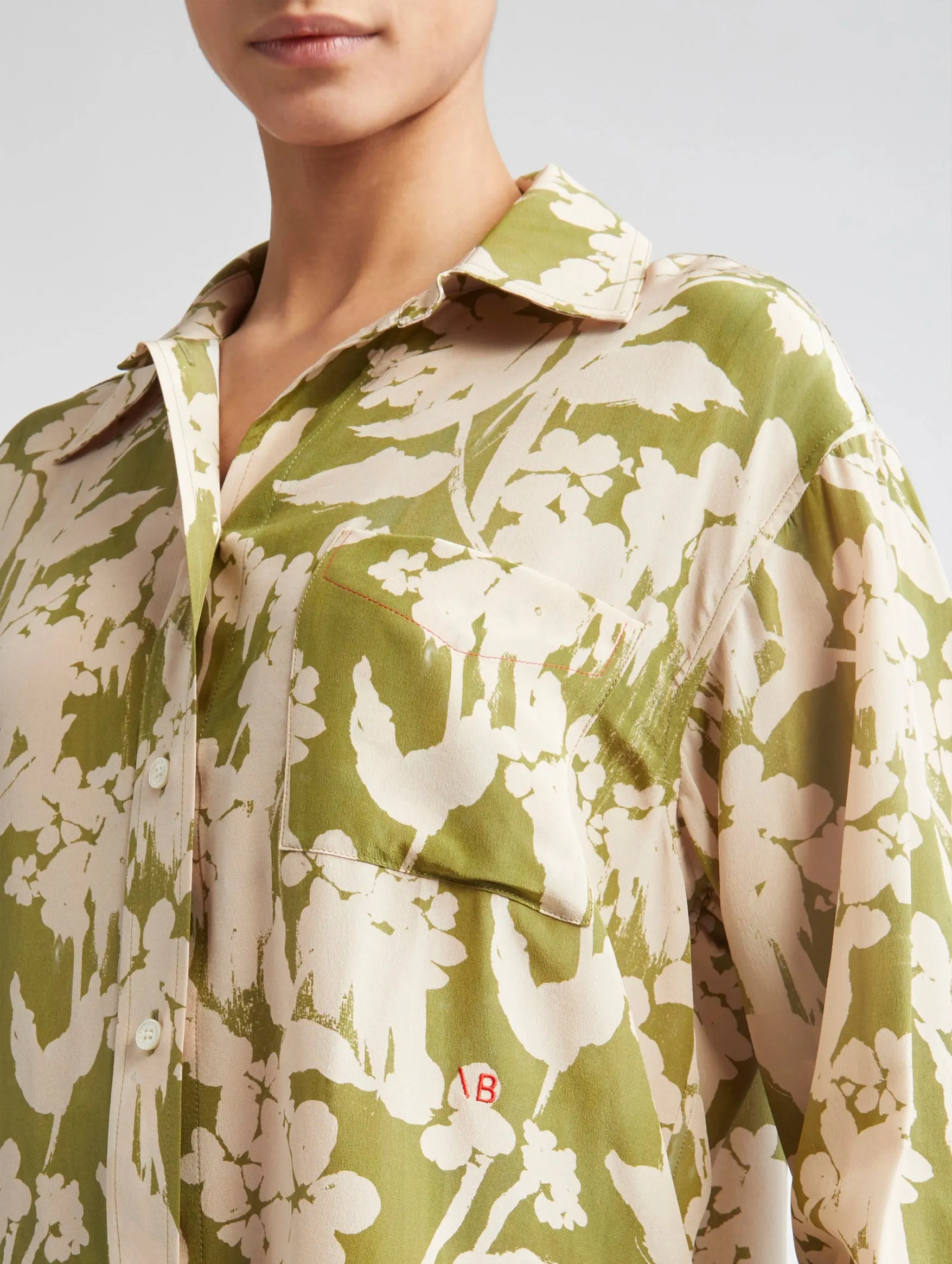 Silk Shirt in Parakeet Blush