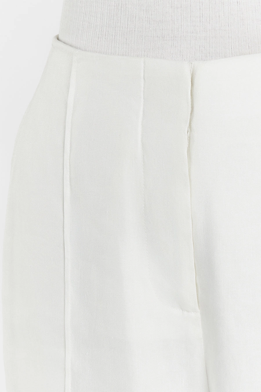 SLOAN WHITE LINEN BLEND PANT