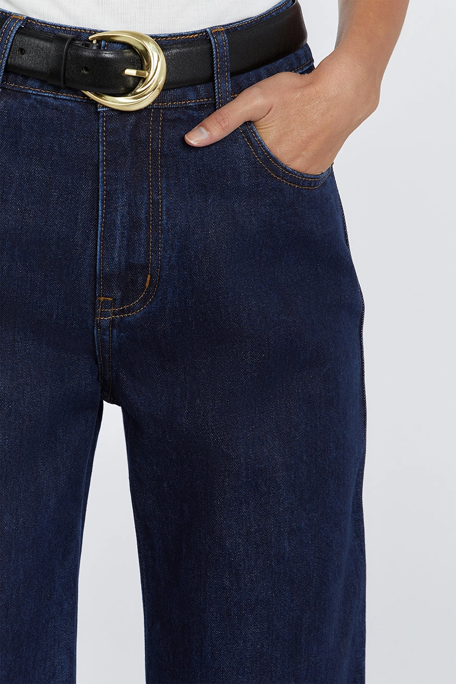 SUTTON INDIGO TURNBACK HEM JEAN