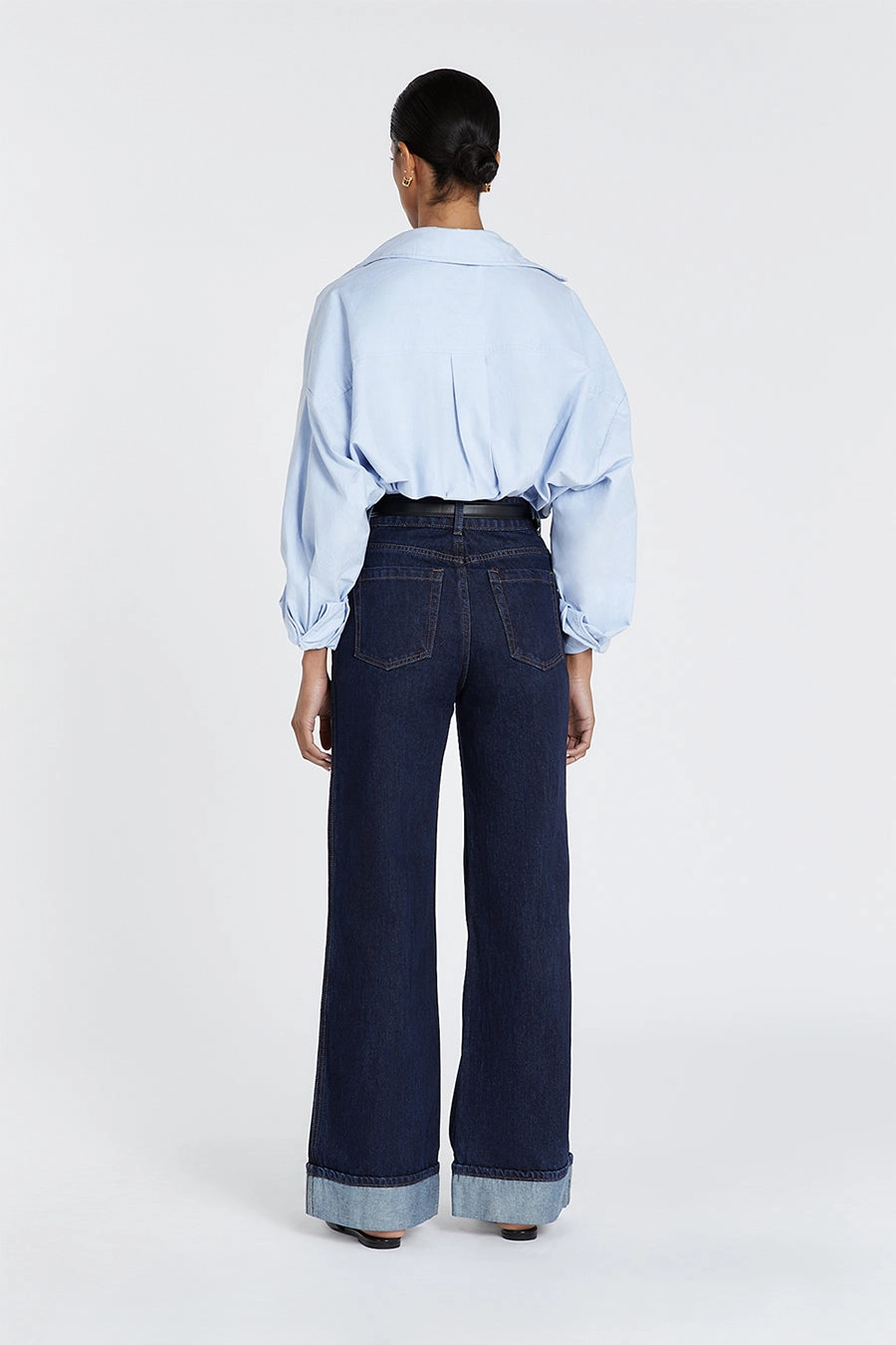 SUTTON INDIGO TURNBACK HEM JEAN