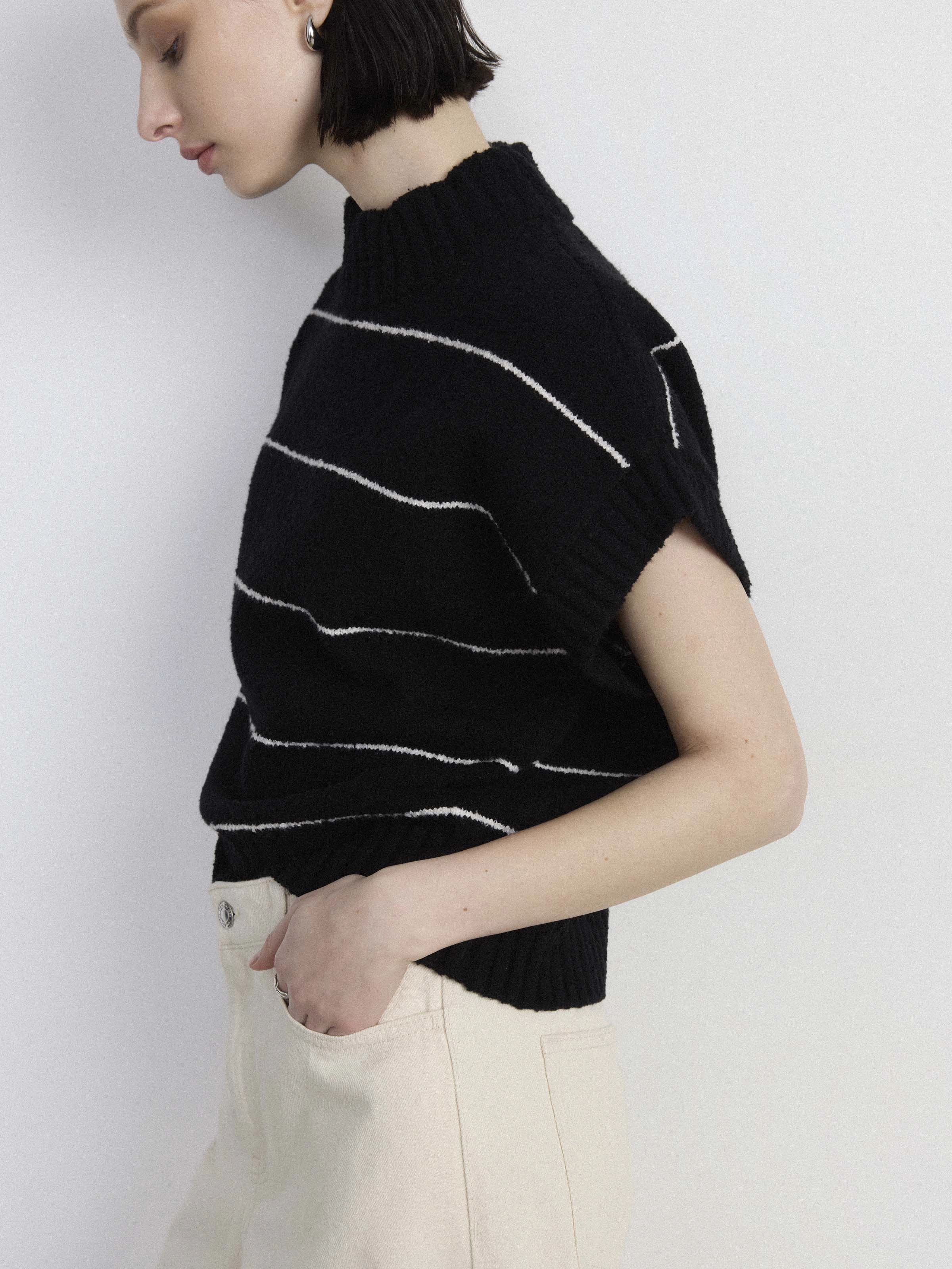 The Seawool® Sweater Vest in Black