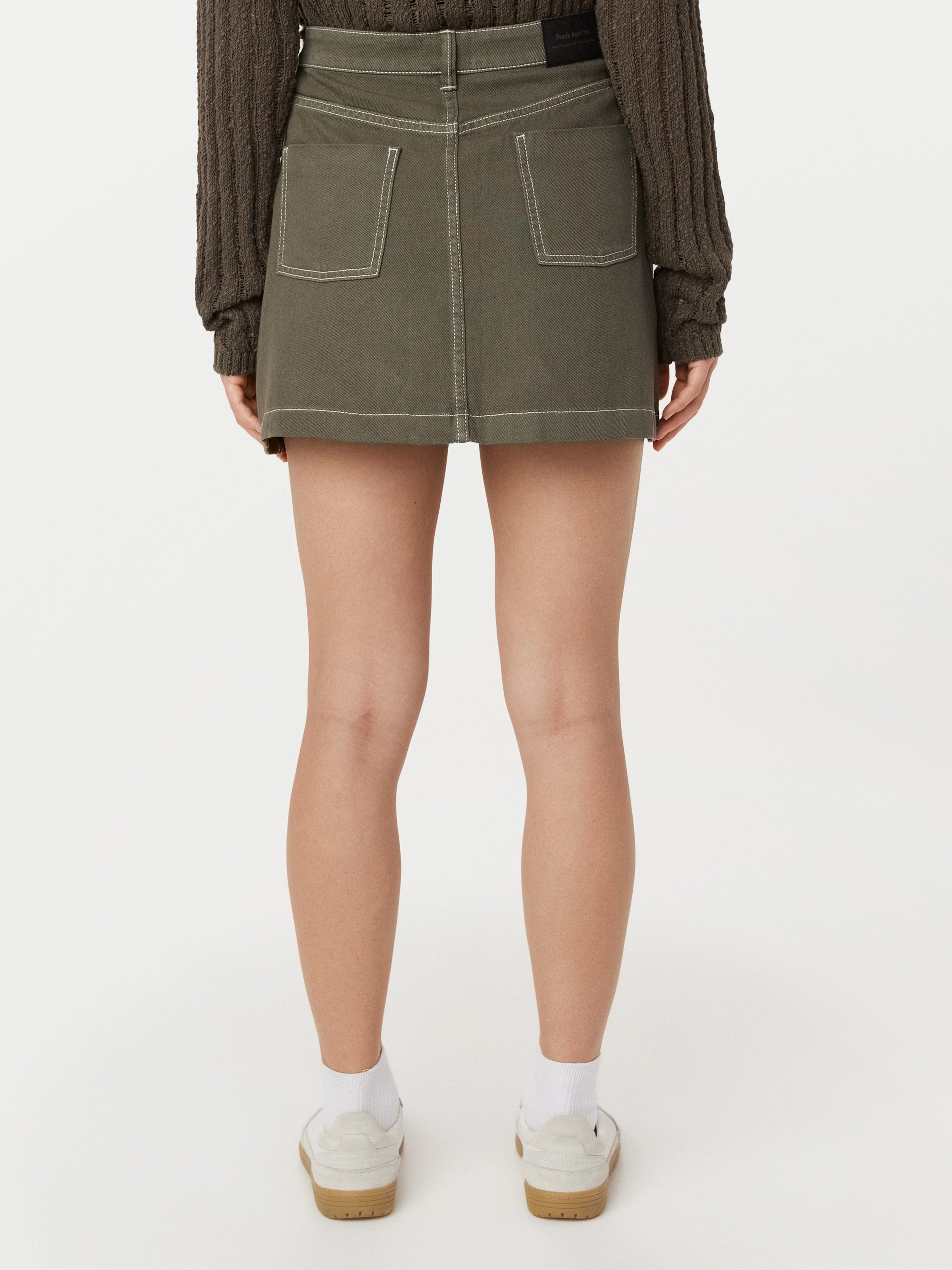 The Utility Mini Skirt in Green