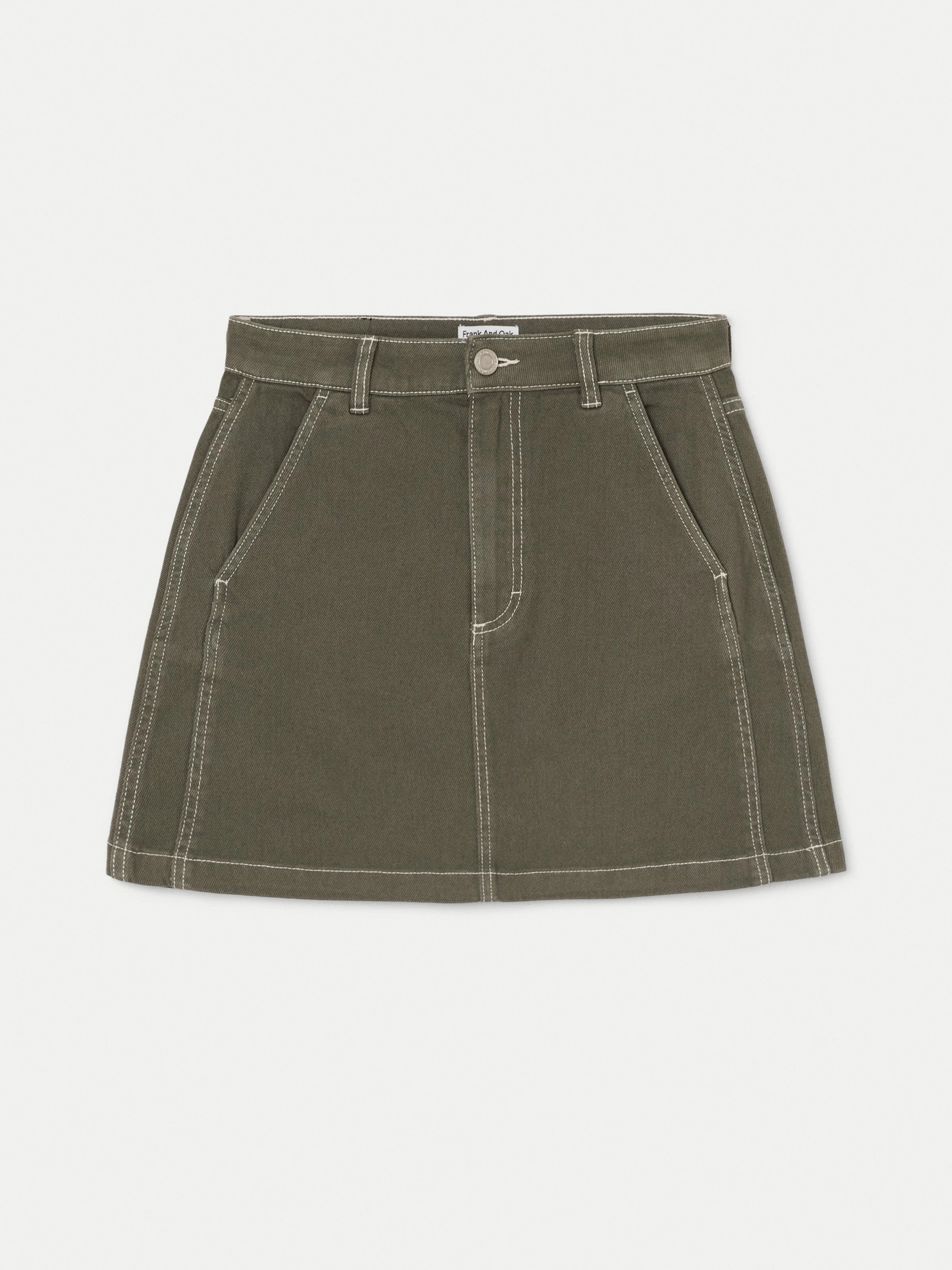 The Utility Mini Skirt in Green