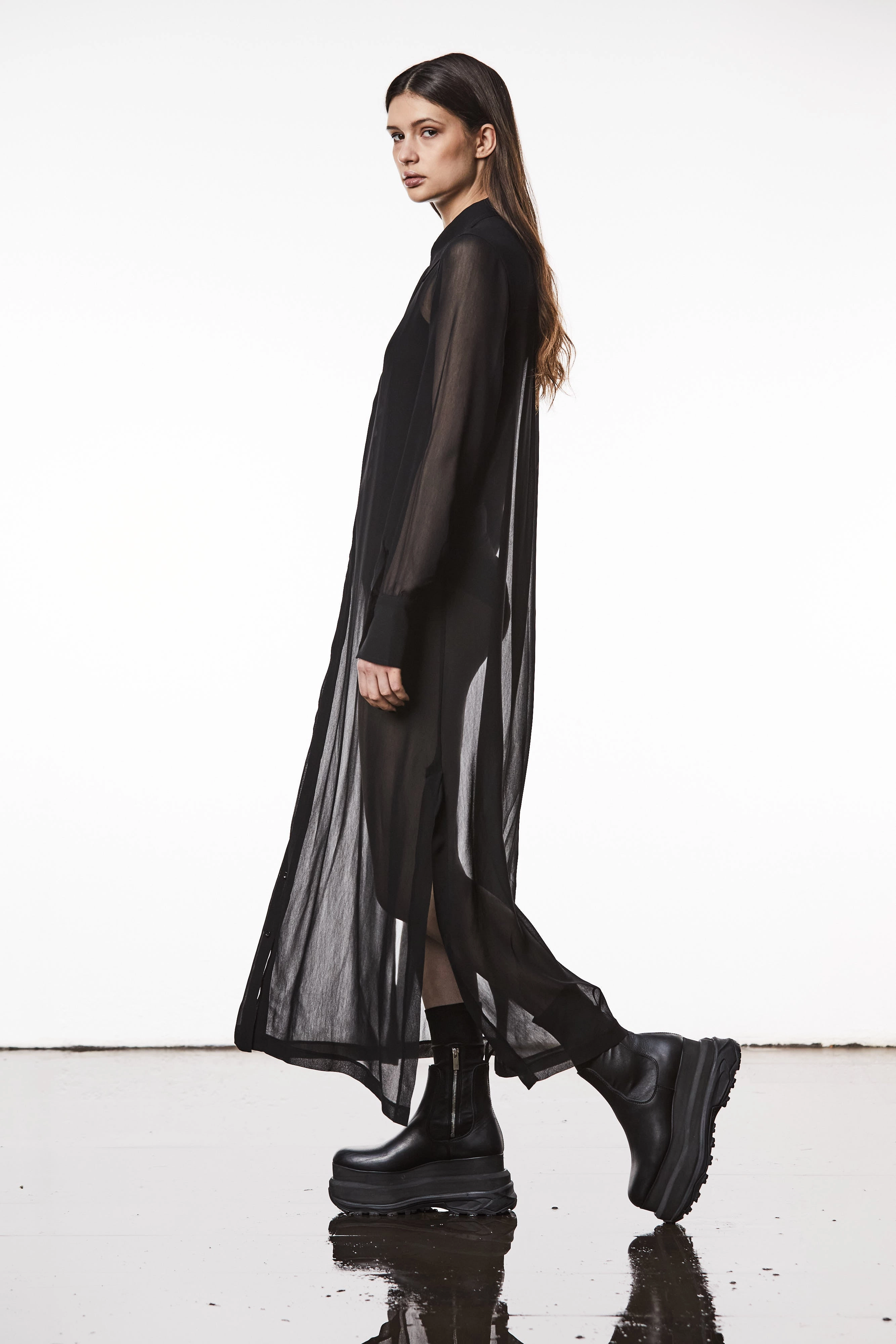 Thom Krom Sheer Dress - Black