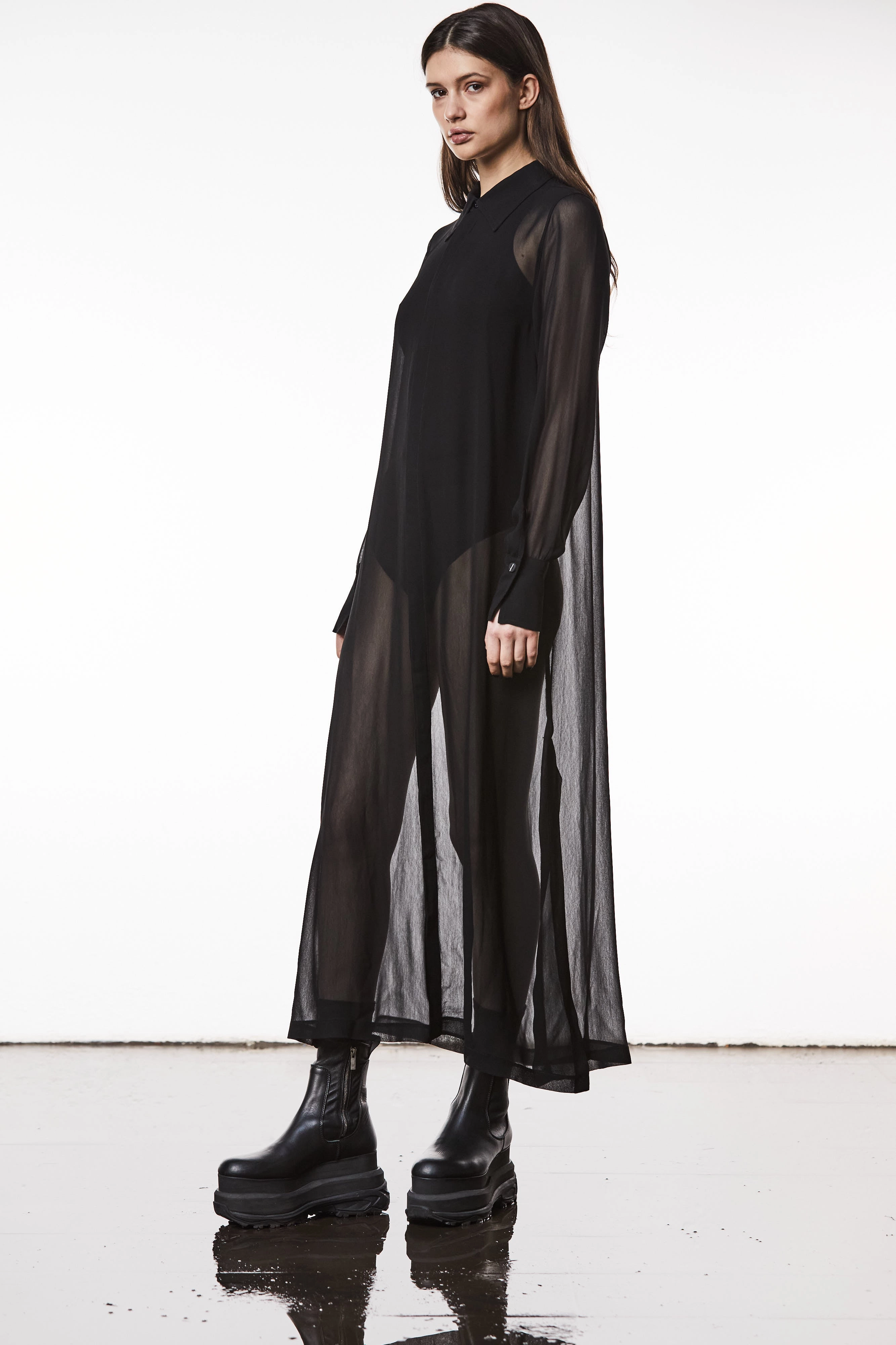 Thom Krom Sheer Dress - Black