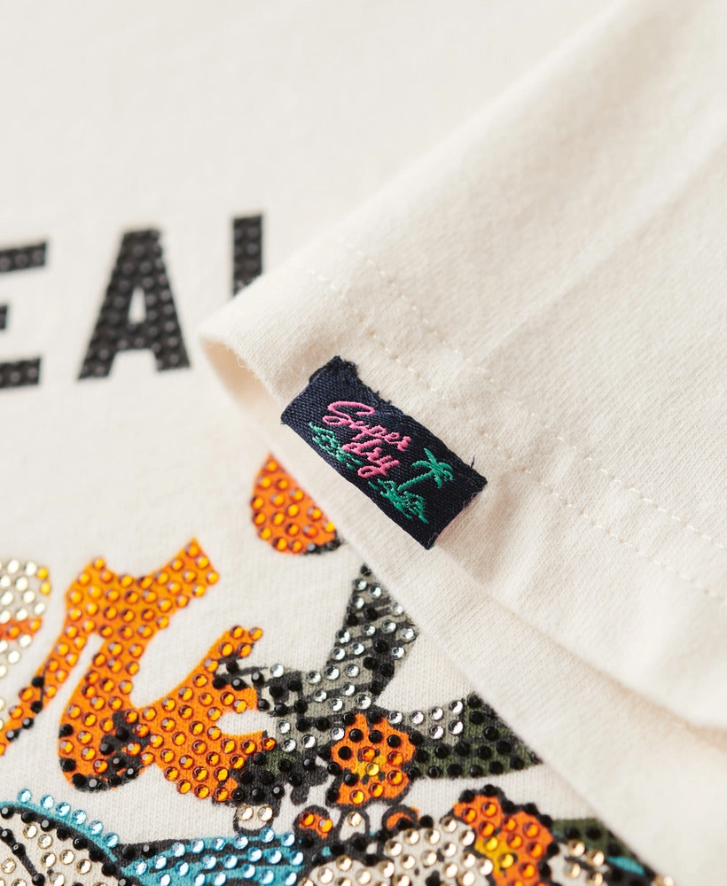 Tokyo Vintage Logo Relaxed T Shirt Eclipse Navy | Cream