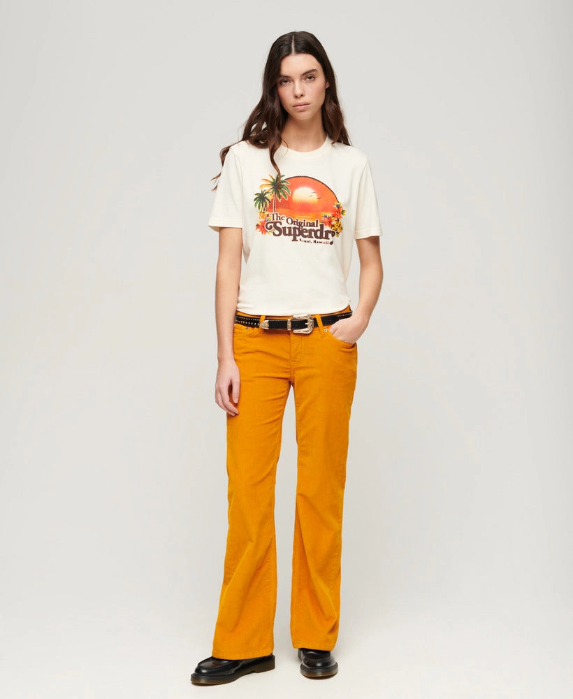 Travel Souvenir Relaxed Tee | Ecru Marle